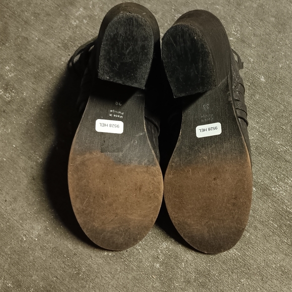 Free People Carrera Grey Woven Leather Ankle Boots 38 (7½US) - Picture 9 of 10